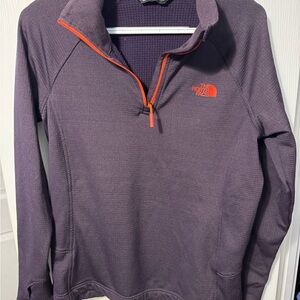 The North Face Pull Over. Maroon/Orange. Sz M